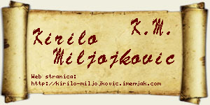 Kirilo Miljojković vizit kartica
